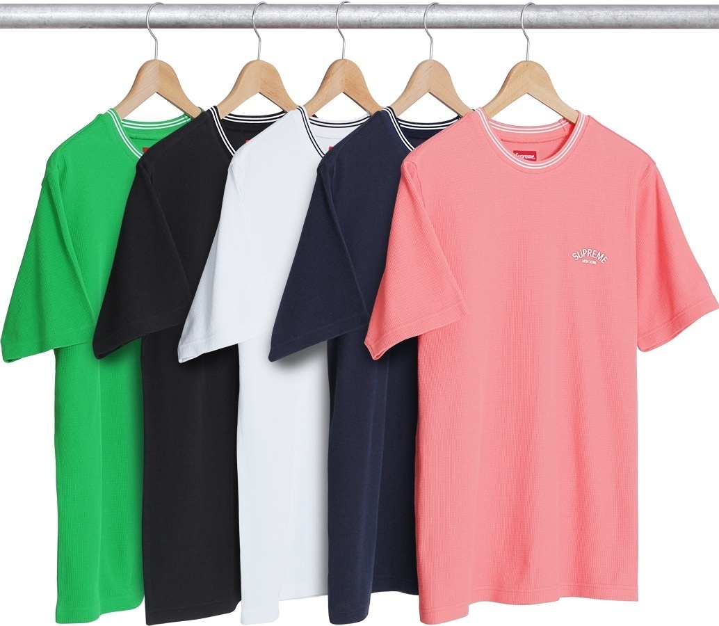 Stripe Rib Waffle S/S Top